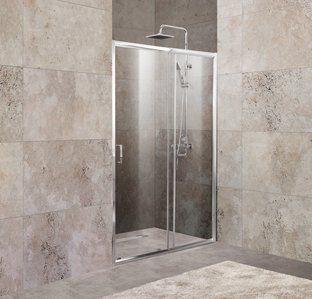 Душевая дверь Belbagno UNIQUE-BF-1-110/125-C-Cr (1100-1250)x1900 стекло прозрачное