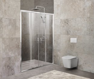 Душевая дверь Belbagno UNIQUE-BF-2-170/200-P-Cr (1700-2000)x1900 стекло матовое